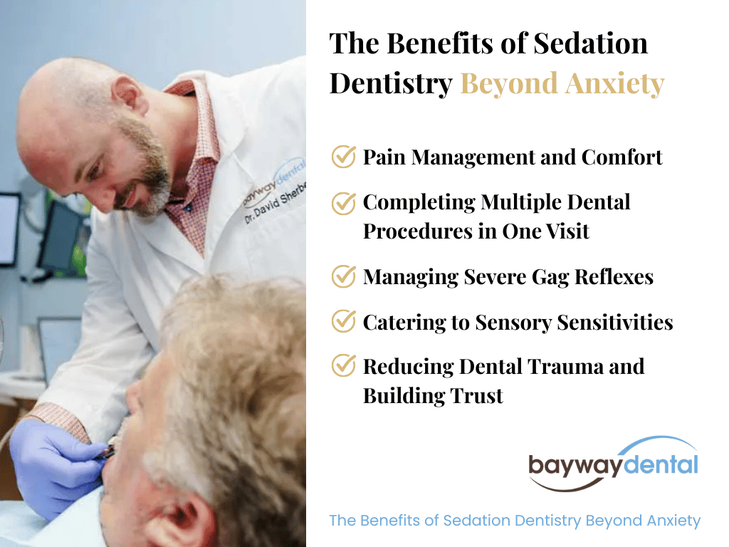 Five Benefits of Sedation Dentistry Beyond Anxiety 8 benefits of sedation dentistry beyond anxiety infographic